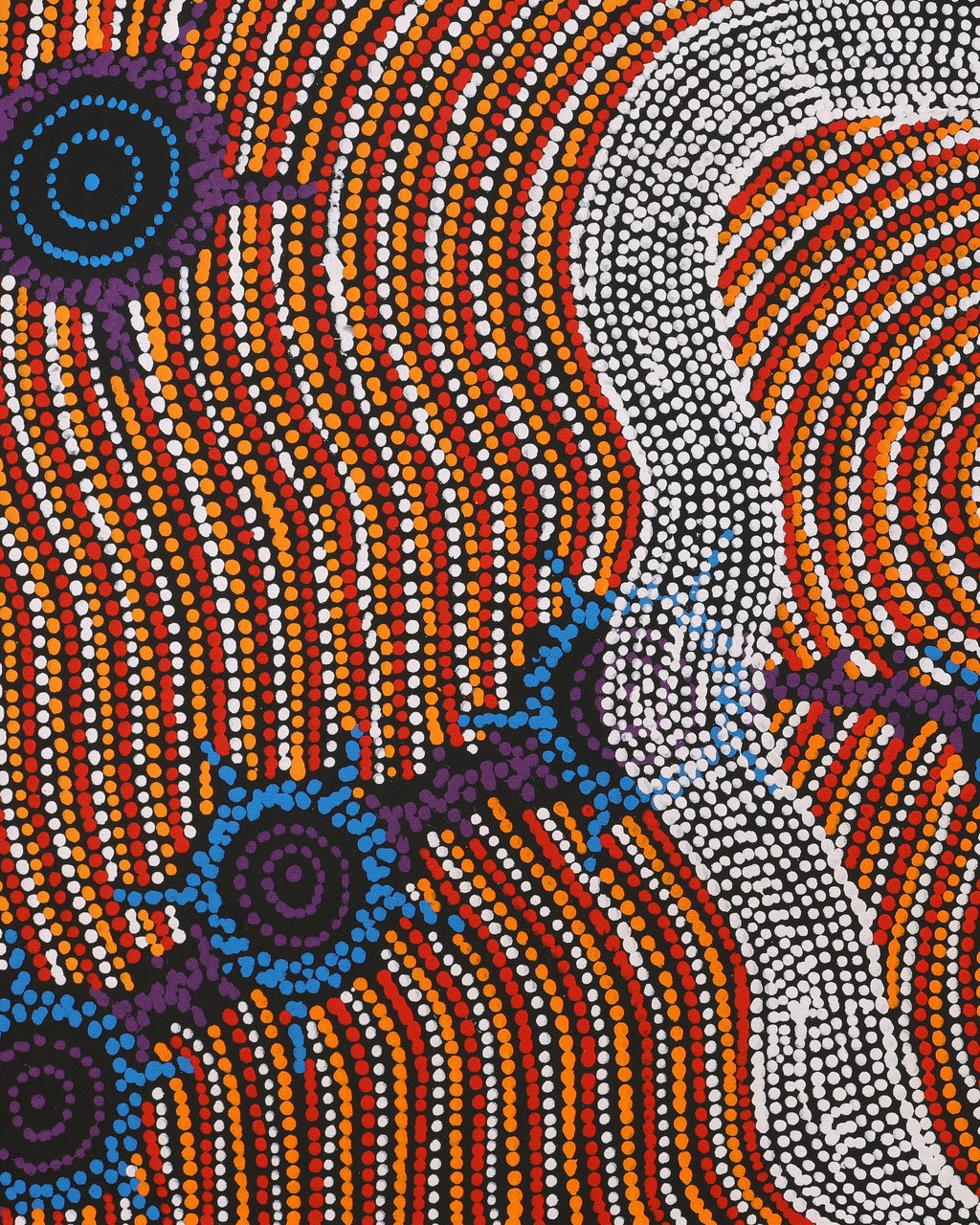 Aboriginal Artwork by Shanna Napanangka Williams, Seven Sisters Dreaming, 91x46cm