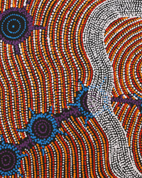 Aboriginal Artwork by Shanna Napanangka Williams, Seven Sisters Dreaming, 91x46cm