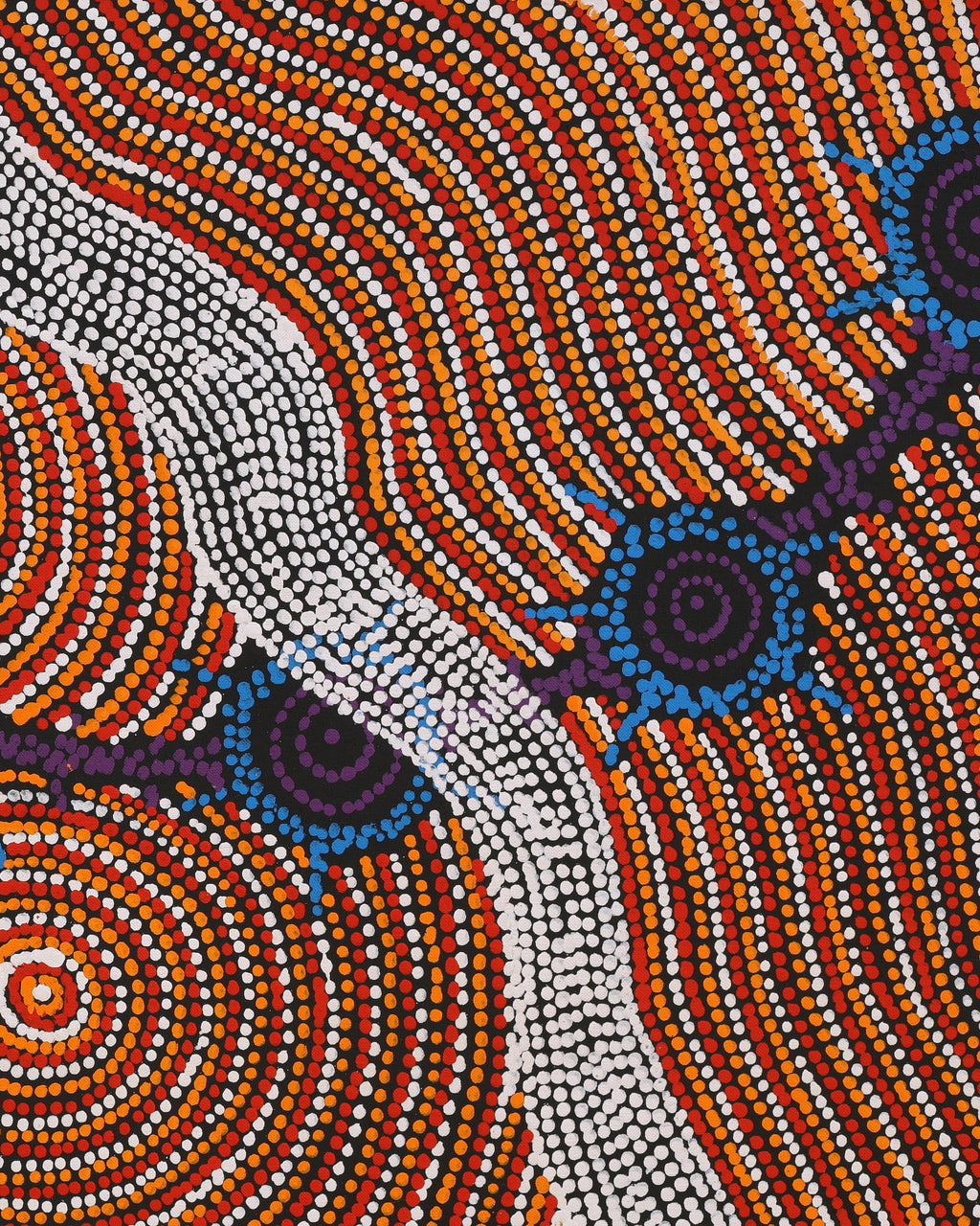 Aboriginal Artwork by Shanna Napanangka Williams, Seven Sisters Dreaming, 91x46cm
