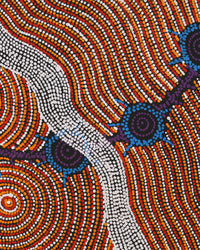 Aboriginal Artwork by Shanna Napanangka Williams, Seven Sisters Dreaming, 91x46cm