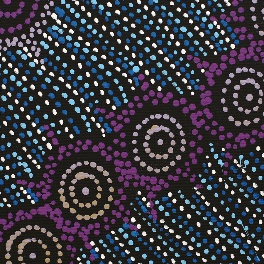 Aboriginal Artwork by Shanna Napanangka Williams, Napaljarri-Warnu Jukurrpa ( Seven Sisters Dreaming), 30x30cm