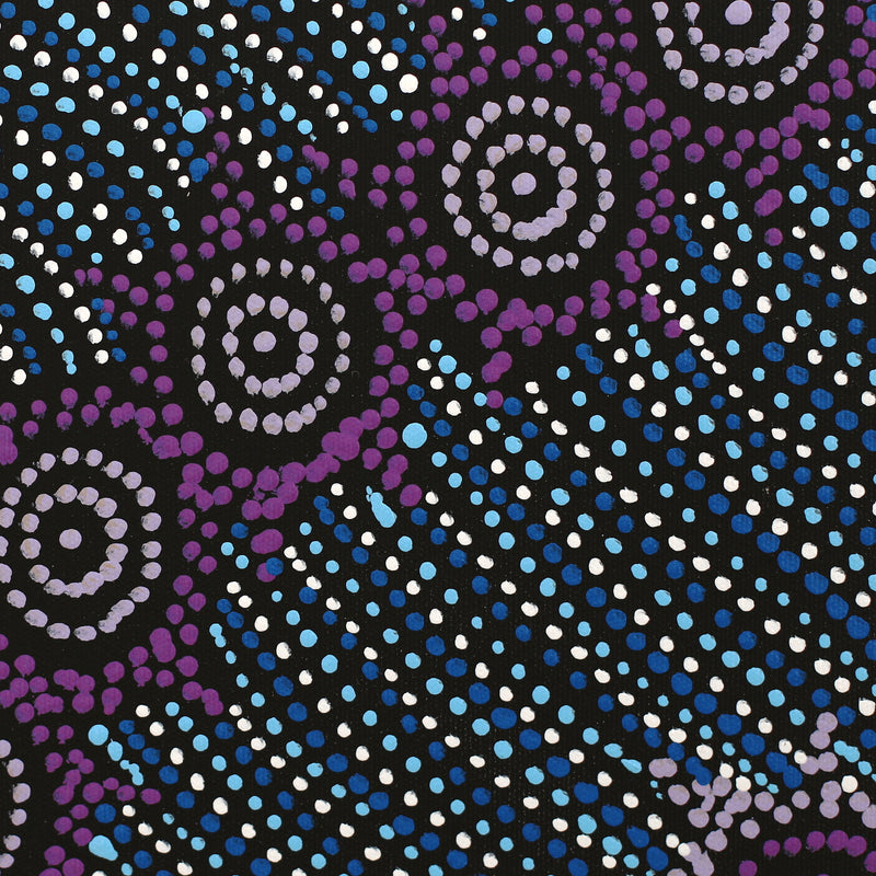 Aboriginal Artwork by Shanna Napanangka Williams, Napaljarri-Warnu Jukurrpa ( Seven Sisters Dreaming), 30x30cm