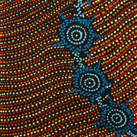 Aboriginal Art by Shanna Napanangka Williams, Napaljarri-Warnu Jukurrpa ( Seven Sisters Dreaming), 30x30cm - ART ARK®