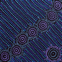 Aboriginal Artwork by Shanna Napanangka Williams, Napaljarri-Warnu Jukurrpa ( Seven Sisters Dreaming), 30x30cm