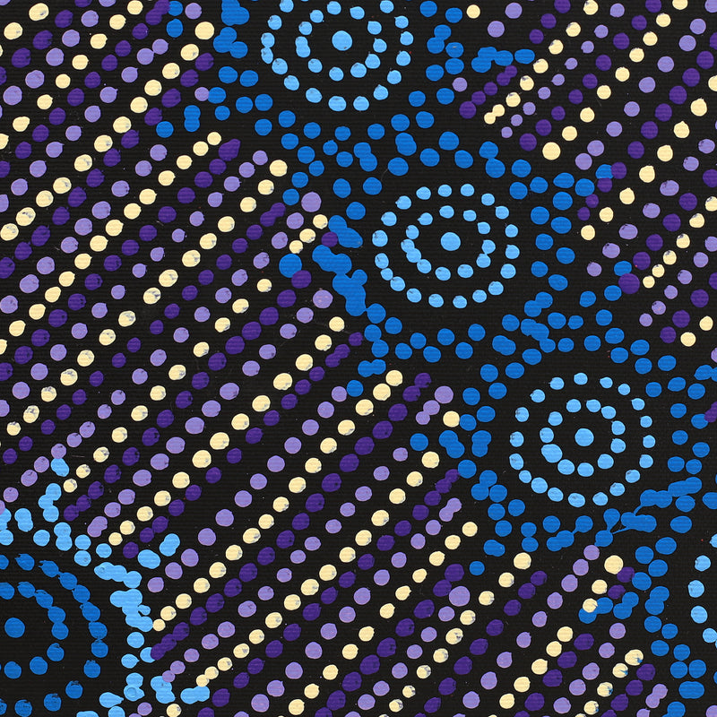 Aboriginal Artwork by Shanna Napanangka Williams, Napaljarri-Warnu Jukurrpa ( Seven Sisters Dreaming), 30x30cm