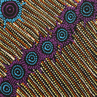 Aboriginal Art by Shanna Napanangka Williams, Napaljarri-Warnu Jukurrpa ( Seven Sisters Dreaming), 30x30cm - ART ARK®