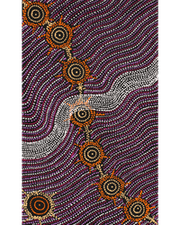 Aboriginal Artwork by Shanna Napanangka Williams, Seven Sisters Dreaming, 76x46cm