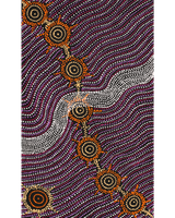 Aboriginal Artwork by Shanna Napanangka Williams, Seven Sisters Dreaming, 76x46cm