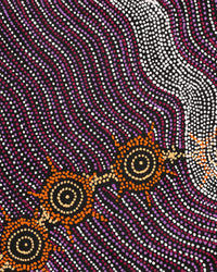 Aboriginal Artwork by Shanna Napanangka Williams, Seven Sisters Dreaming, 76x46cm