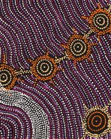 Aboriginal Artwork by Shanna Napanangka Williams, Seven Sisters Dreaming, 76x46cm
