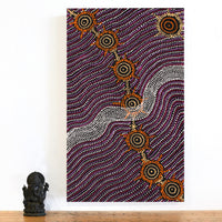 Aboriginal Artwork by Shanna Napanangka Williams, Seven Sisters Dreaming, 76x46cm