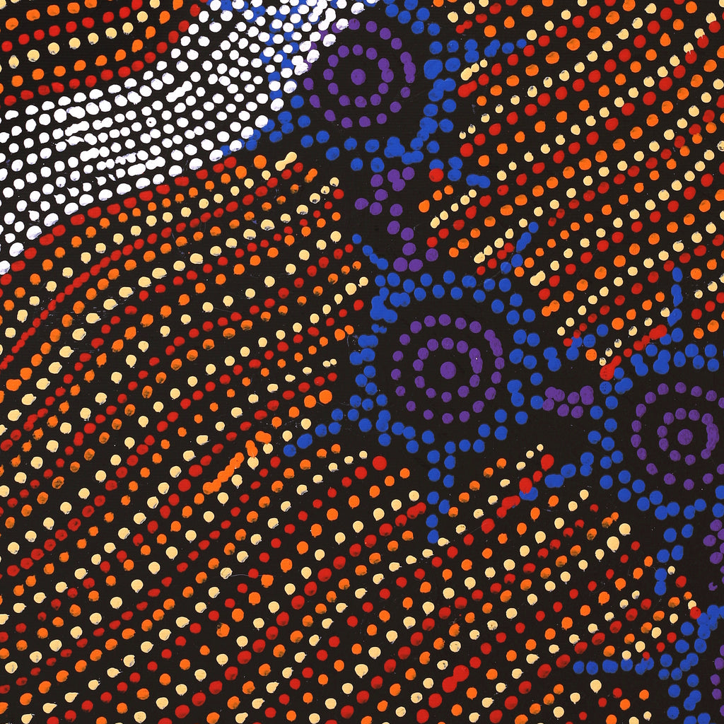 Aboriginal Artwork by Shanna Napanangka Williams, Napaljarri-warnu Jukurrpa (Seven Sisters Dreaming), 50x40cm