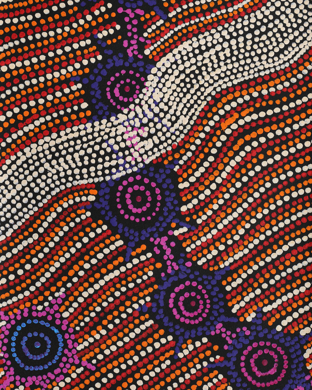 Aboriginal Artwork by Shanna Napanangka Williams, Seven Sisters Dreaming, 61x30cm