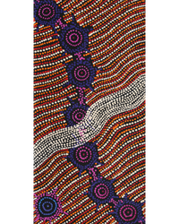 Aboriginal Artwork by Shanna Napanangka Williams, Seven Sisters Dreaming, 61x30cm