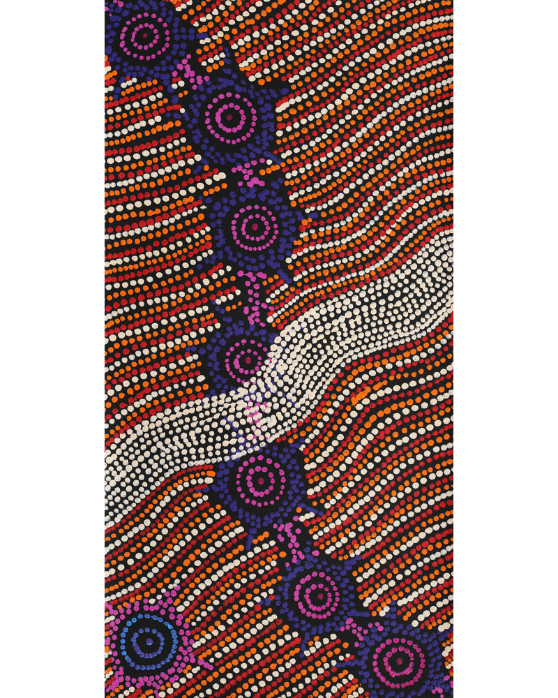 Aboriginal Artwork by Shanna Napanangka Williams, Seven Sisters Dreaming, 61x30cm