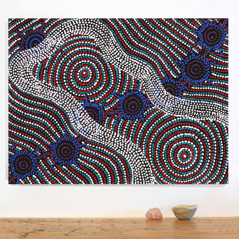 Aboriginal Artwork by Shanna Napanangka Williams, Seven Sisters Dreaming, 61x46cm