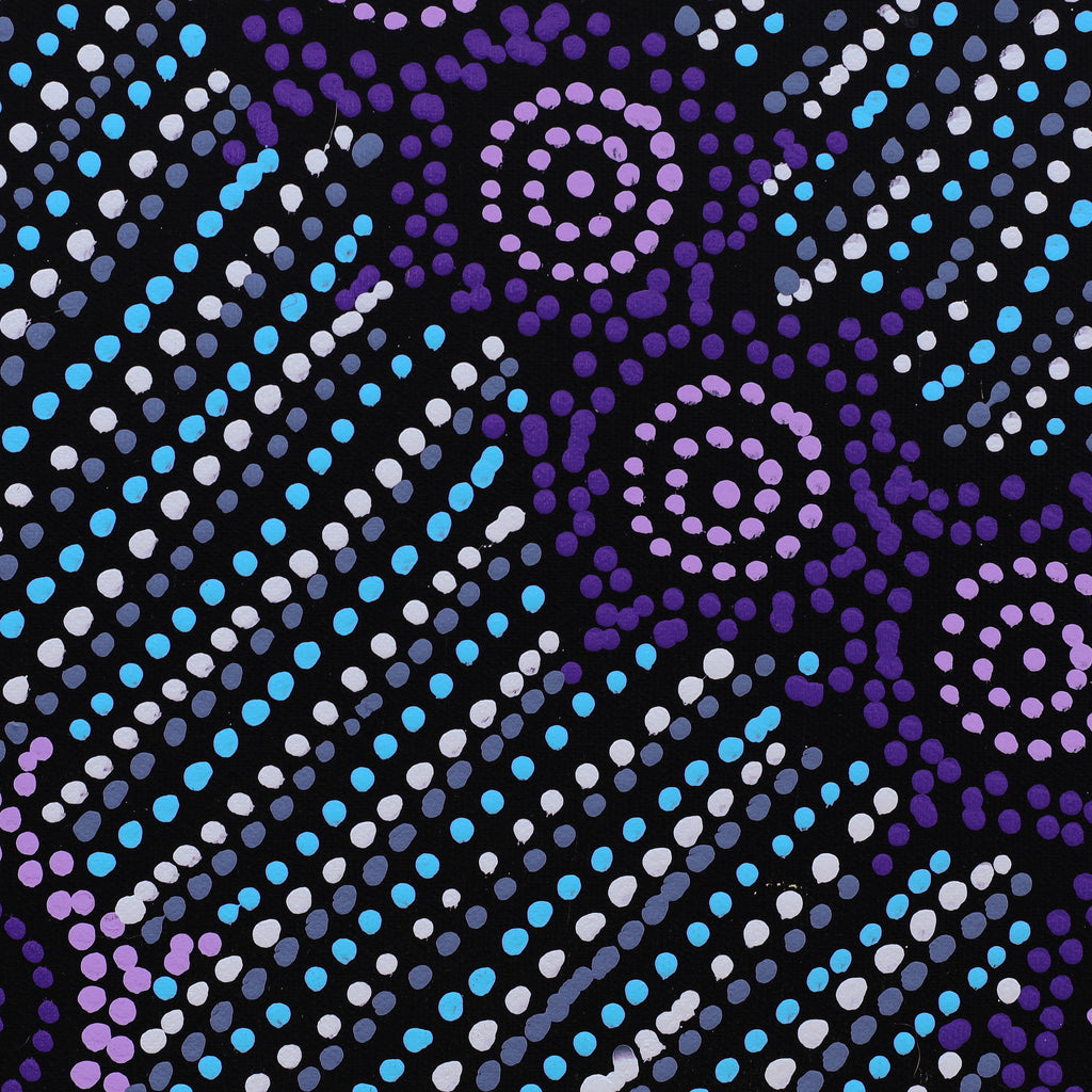 Aboriginal Artwork by Shanna Napanangka Williams, Napaljarri-Warnu Jukurrpa ( Seven Sisters Dreaming), 30x30cm