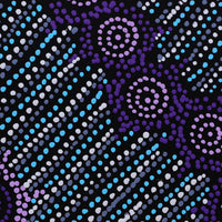 Aboriginal Artwork by Shanna Napanangka Williams, Napaljarri-Warnu Jukurrpa ( Seven Sisters Dreaming), 30x30cm