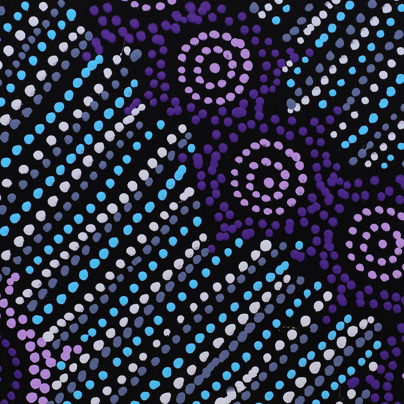Aboriginal Artwork by Shanna Napanangka Williams, Napaljarri-Warnu Jukurrpa ( Seven Sisters Dreaming), 30x30cm