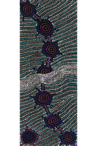 Aboriginal Artwork by Shanna Napanangka Williams, Seven Sisters Dreaming, 76x30cm