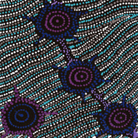 Aboriginal Artwork by Shanna Napanangka Williams, Seven Sisters Dreaming, 76x30cm