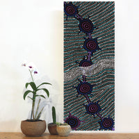 Aboriginal Artwork by Shanna Napanangka Williams, Seven Sisters Dreaming, 76x30cm