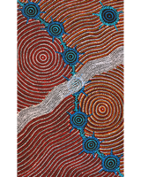 Aboriginal Artwork by Shanna Napanangka Williams, Seven Sisters Dreaming, 76x46cm