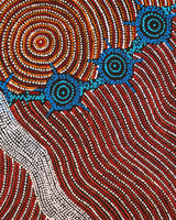 Aboriginal Artwork by Shanna Napanangka Williams, Seven Sisters Dreaming, 76x46cm