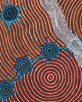 Aboriginal Artwork by Shanna Napanangka Williams, Seven Sisters Dreaming, 76x46cm