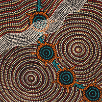 Aboriginal Artwork by Shanna Napanangka Williams, Seven Sisters Dreaming, 76x46cm