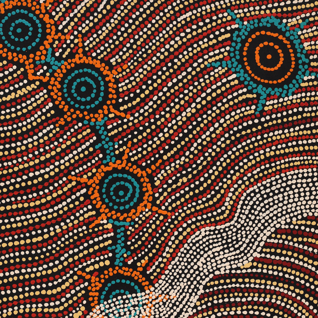 Aboriginal Artwork by Shanna Napanangka Williams, Seven Sisters Dreaming, 76x46cm