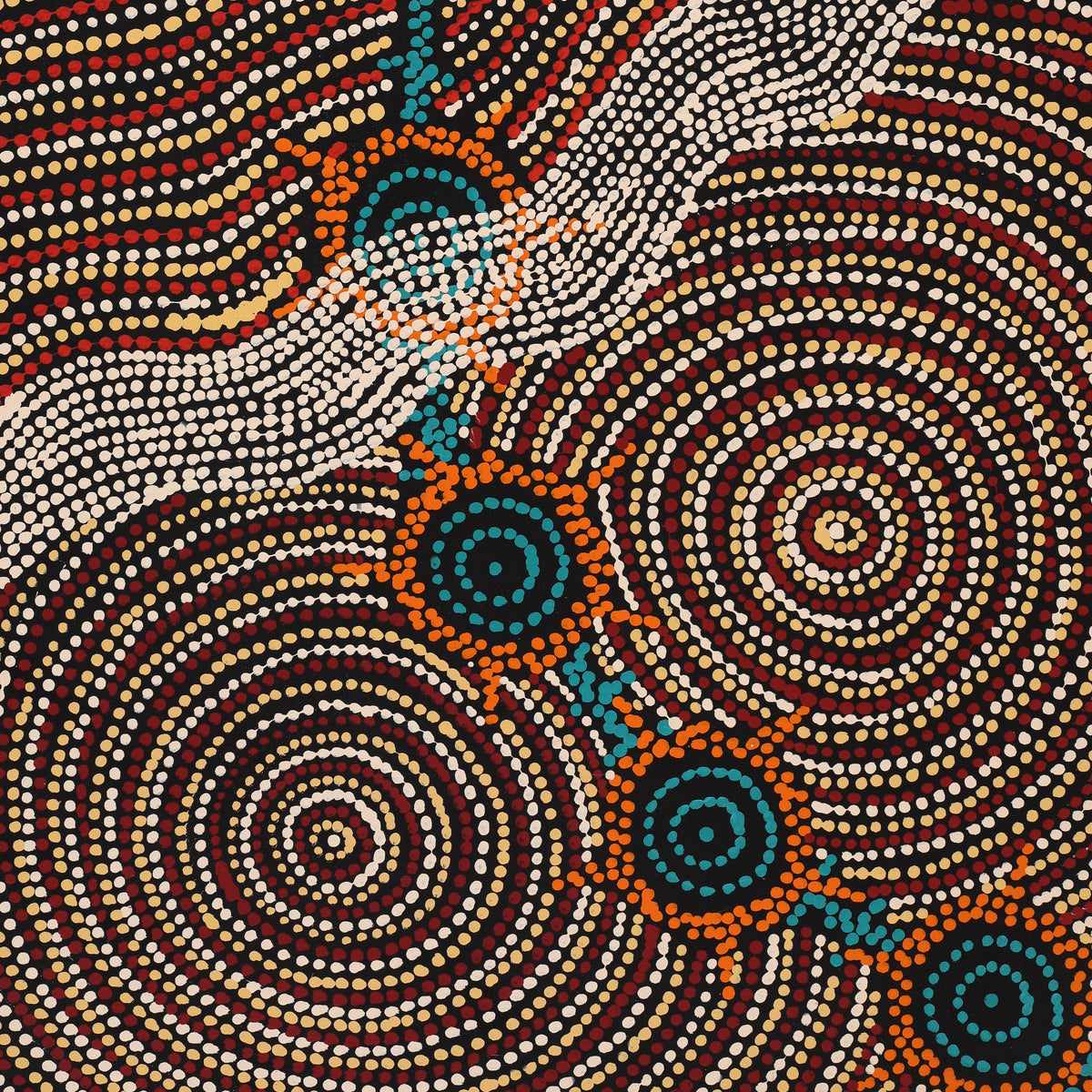 Aboriginal Art by Shanna Napanangka Williams, Seven Sisters Dreaming, 76x46cm - ART ARK®