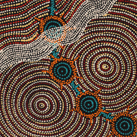 Aboriginal Art by Shanna Napanangka Williams, Seven Sisters Dreaming, 76x46cm - ART ARK®