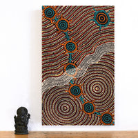 Aboriginal Artwork by Shanna Napanangka Williams, Seven Sisters Dreaming, 76x46cm