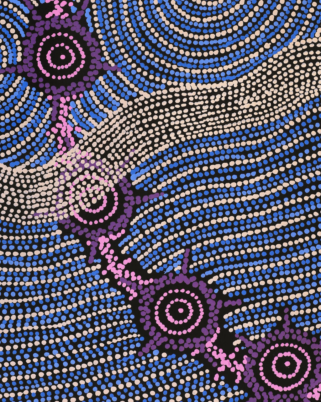 Aboriginal Artwork by Shanna Napanangka Williams, Seven Sisters Dreaming, 76x46cm