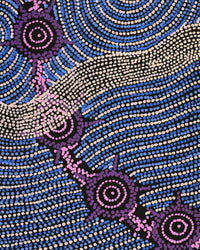 Aboriginal Artwork by Shanna Napanangka Williams, Seven Sisters Dreaming, 76x46cm