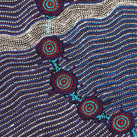 Aboriginal Artwork by Shanna Napanangka Williams, Seven Sisters Dreaming, 76x46cm