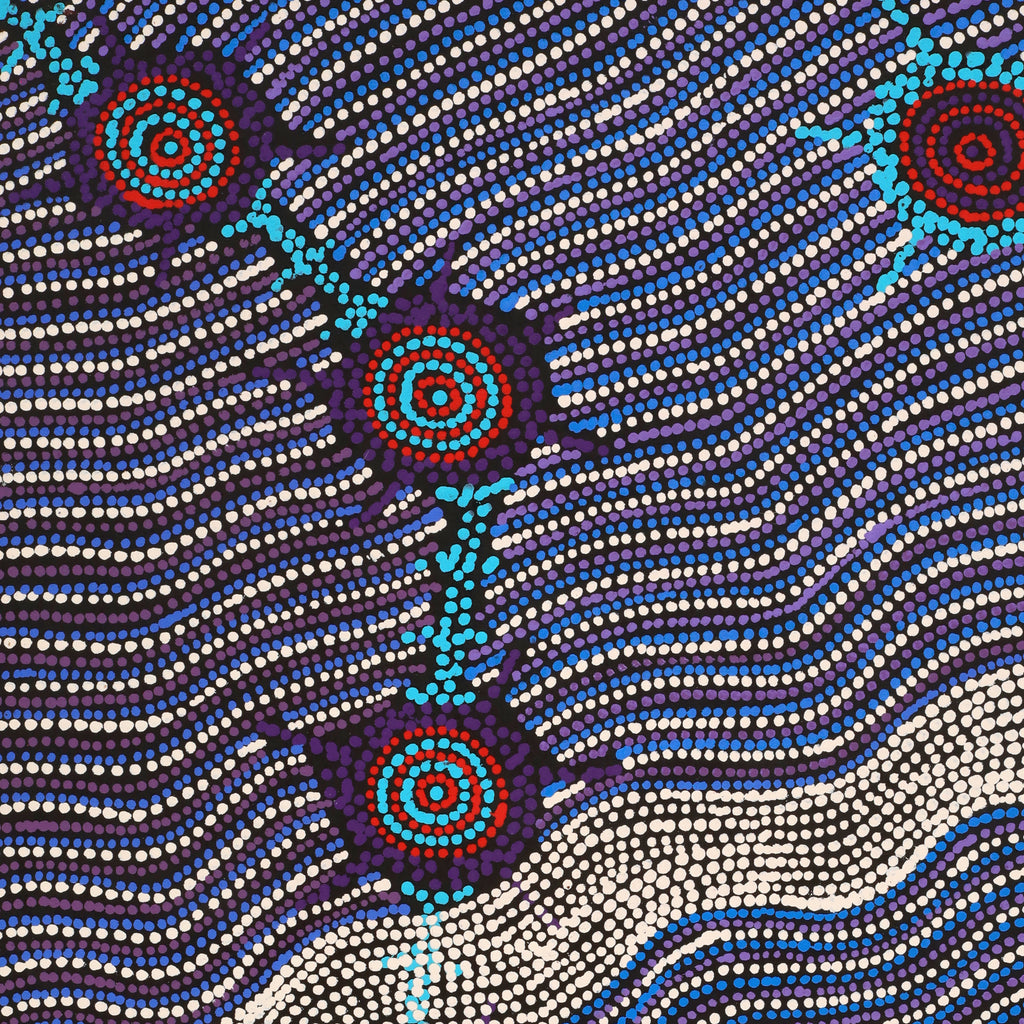 Aboriginal Artwork by Shanna Napanangka Williams, Seven Sisters Dreaming, 76x46cm