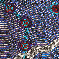 Aboriginal Artwork by Shanna Napanangka Williams, Seven Sisters Dreaming, 76x46cm