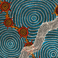 Aboriginal Artwork by Shanna Napanangka Williams, Seven Sisters Dreaming, 76x61cm