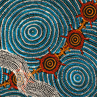 Aboriginal Artwork by Shanna Napanangka Williams, Seven Sisters Dreaming, 76x61cm
