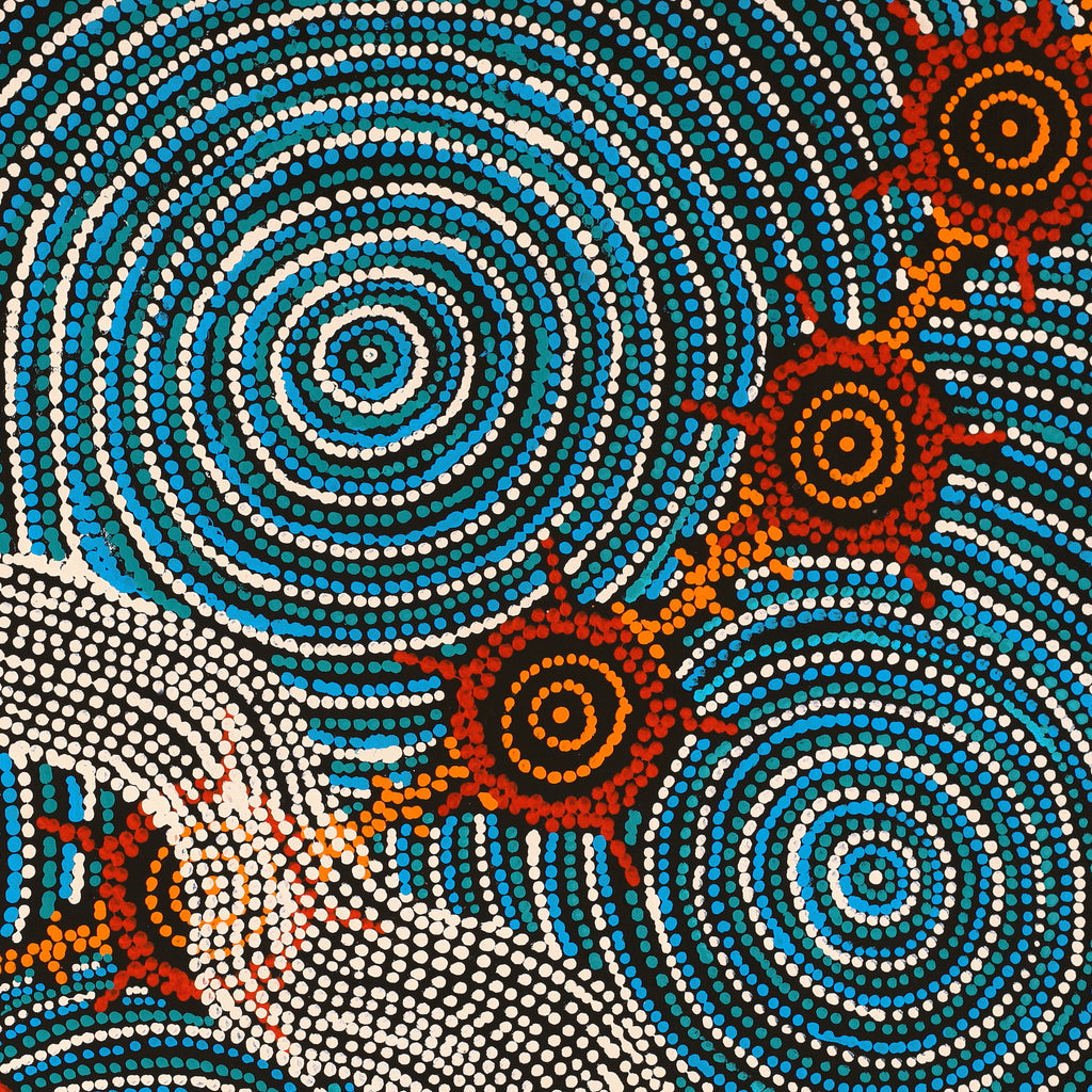 Aboriginal Art by Shanna Napanangka Williams, Seven Sisters Dreaming, 76x61cm - ART ARK®