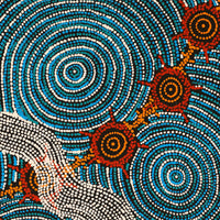 Aboriginal Art by Shanna Napanangka Williams, Seven Sisters Dreaming, 76x61cm - ART ARK®