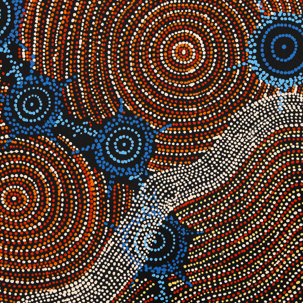 Aboriginal Artwork by Shanna Napanangka Williams, Seven Sisters Dreaming, 76x61cm