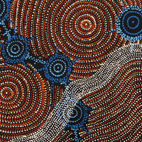Aboriginal Artwork by Shanna Napanangka Williams, Seven Sisters Dreaming, 76x61cm