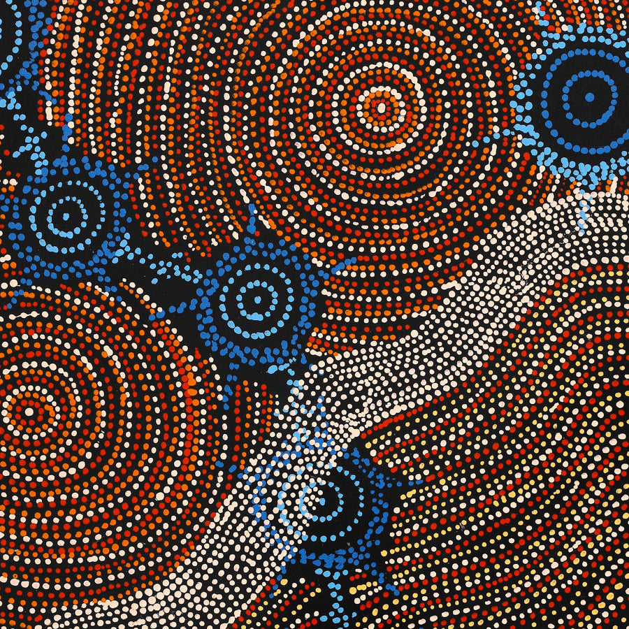 Aboriginal Artwork by Shanna Napanangka Williams, Seven Sisters Dreaming, 76x61cm