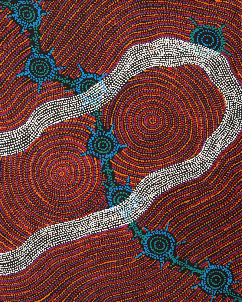 Aboriginal Artwork by Shanna Napanangka Williams, Seven Sisters Dreaming, 76x61cm