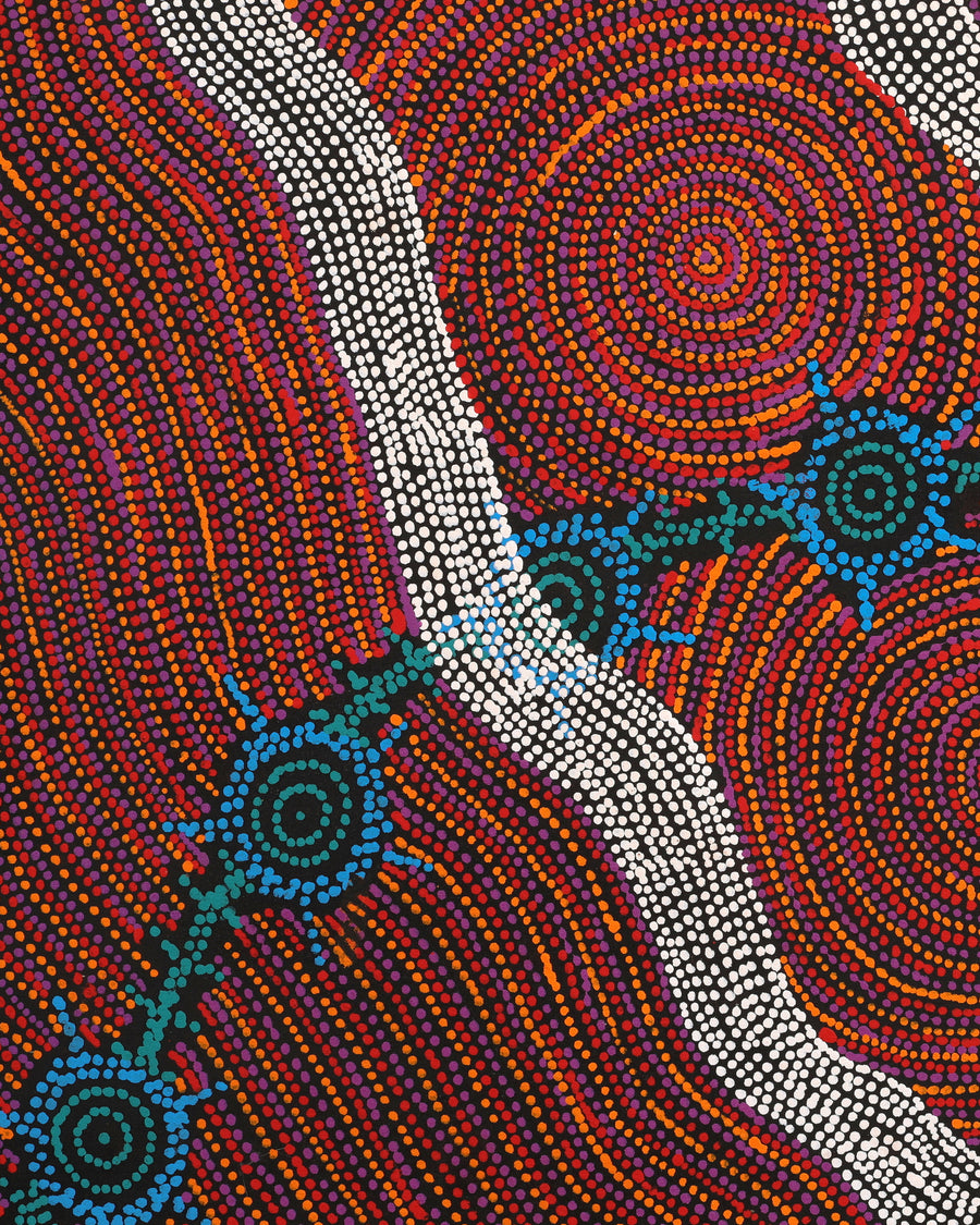 Aboriginal Artwork by Shanna Napanangka Williams, Seven Sisters Dreaming, 76x61cm