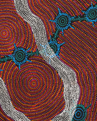Aboriginal Artwork by Shanna Napanangka Williams, Seven Sisters Dreaming, 76x61cm