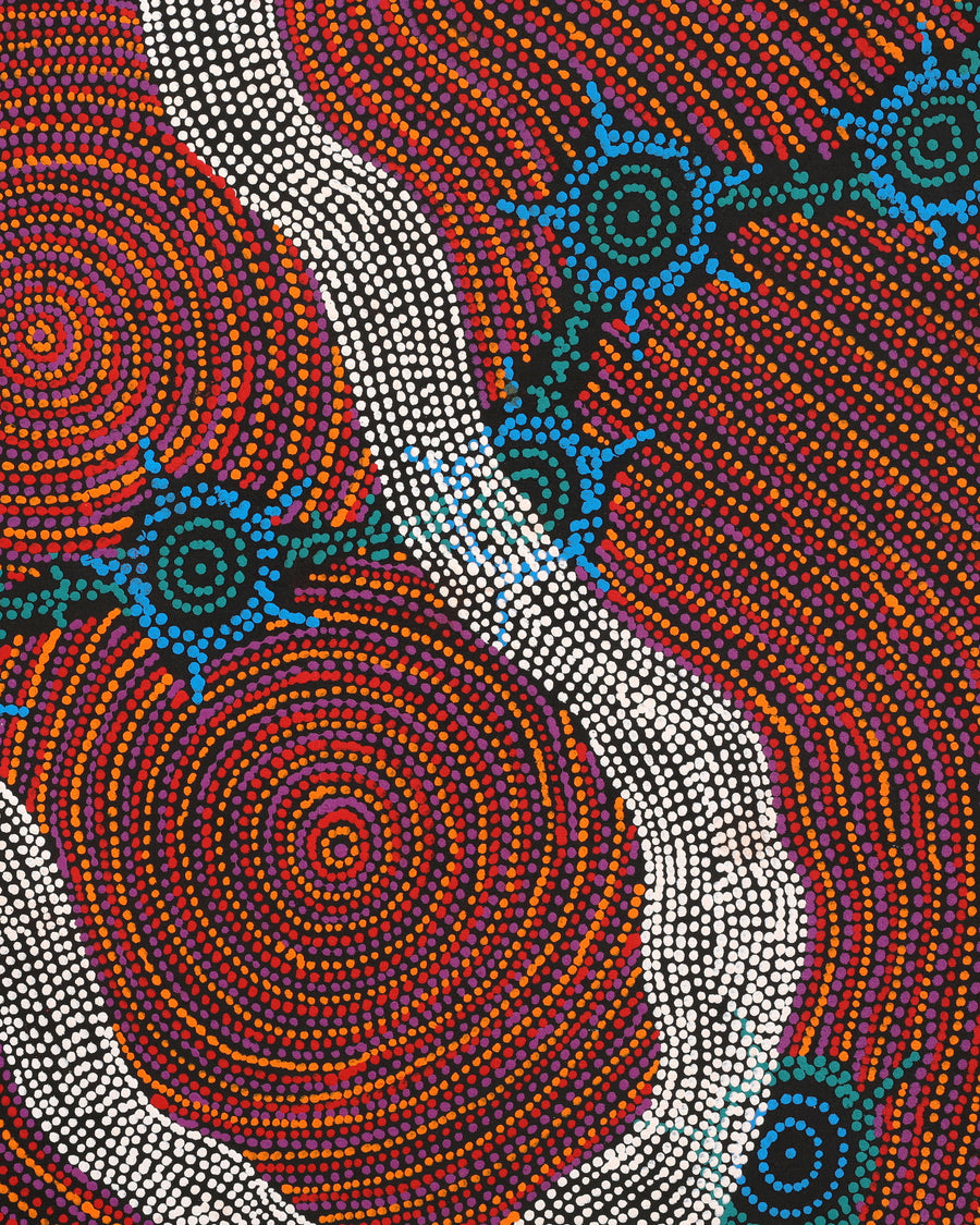 Aboriginal Artwork by Shanna Napanangka Williams, Seven Sisters Dreaming, 76x61cm